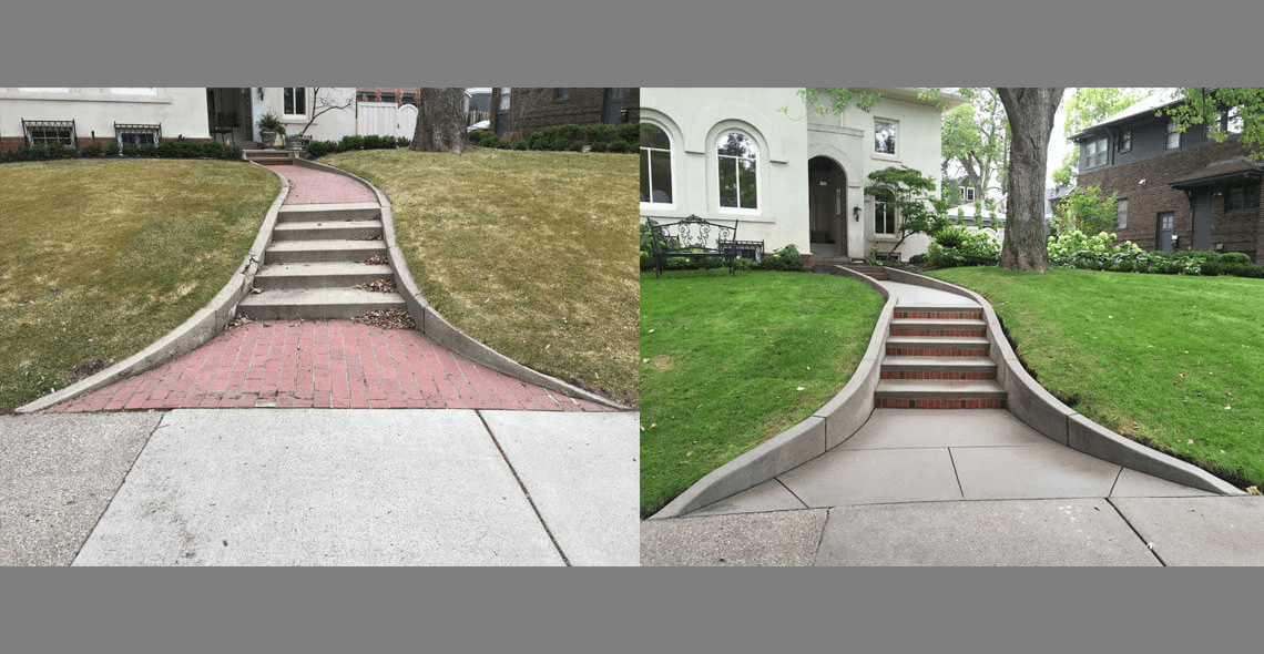 before and after concrete transformation